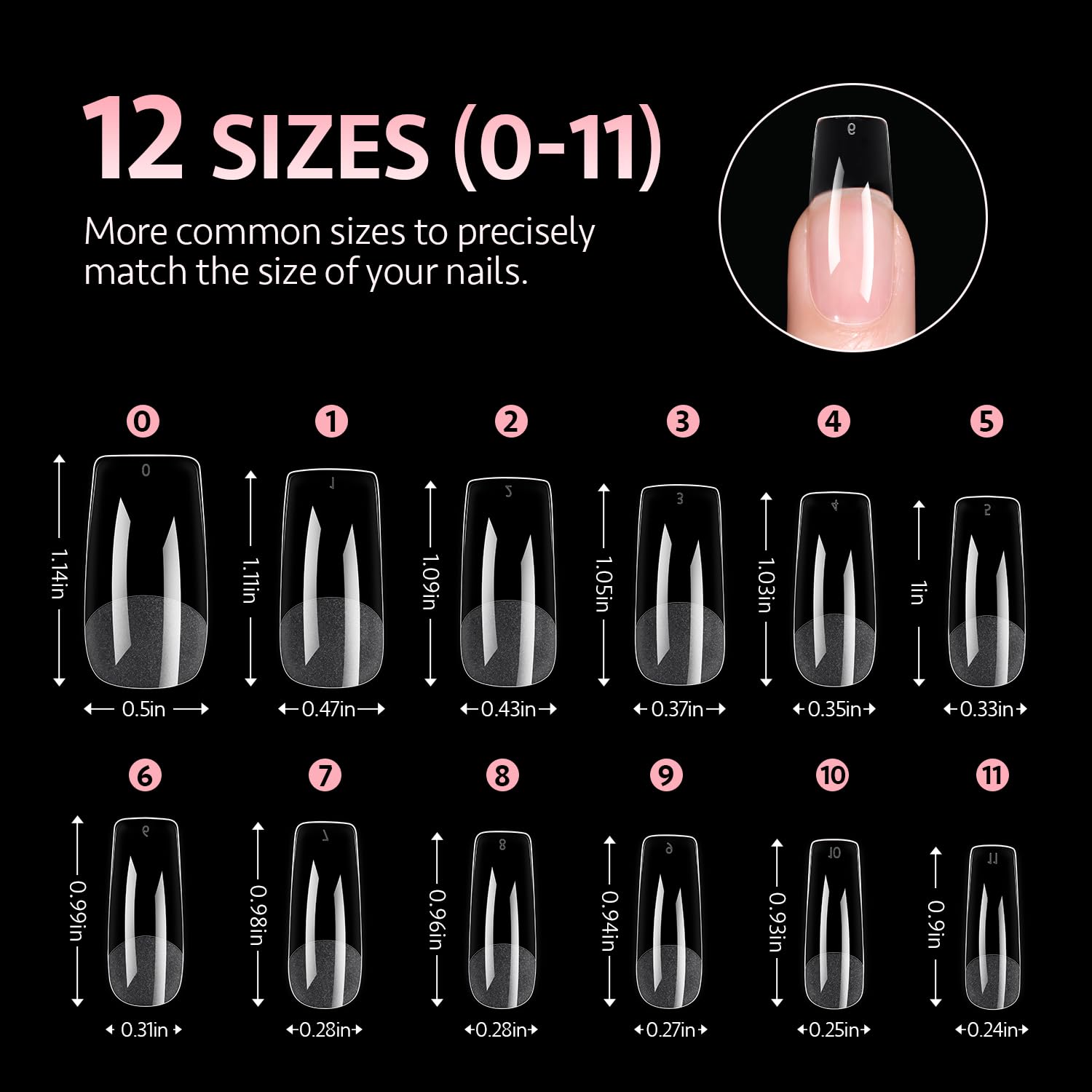 GAOY break-resistant nail tips crafted from soft gel for comfortable wear