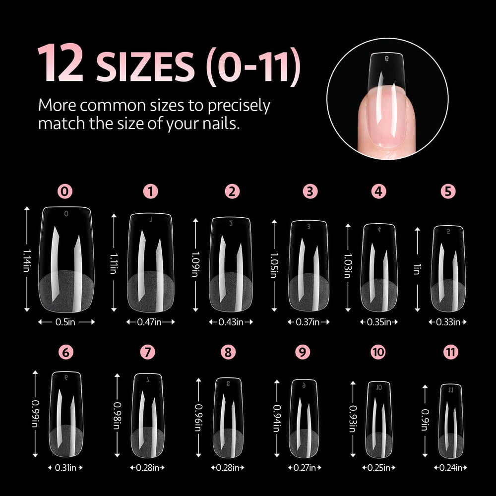 GAOY break-resistant nail tips crafted from soft gel for comfortable wear