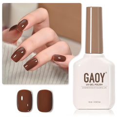 GAOY 2088 Amber Brown gel polish bottle on a clean surface for at-home manicure