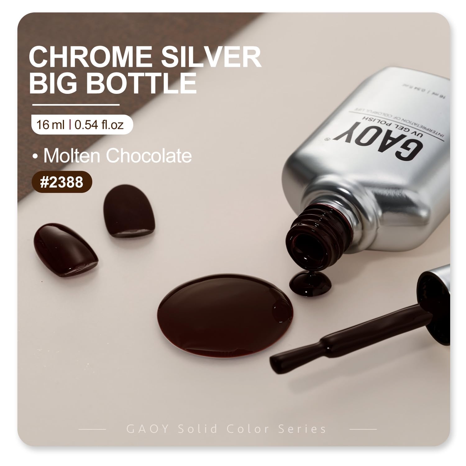 Durable color up to 4 weeks with proper prep using GAOY Molten Chocolate