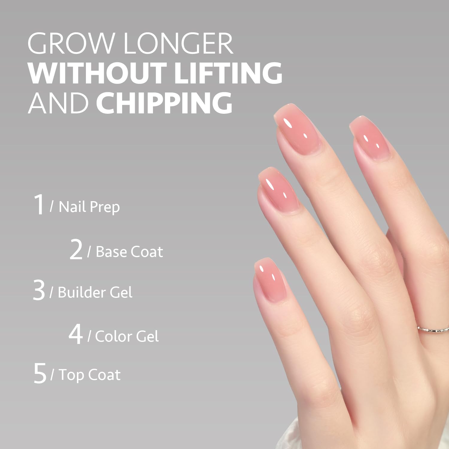 Base coat under gel improves adhesion and longevity