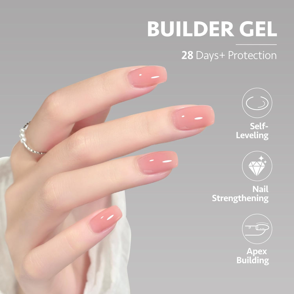 Hands showcase natural-length GAOY nails with smooth finish
