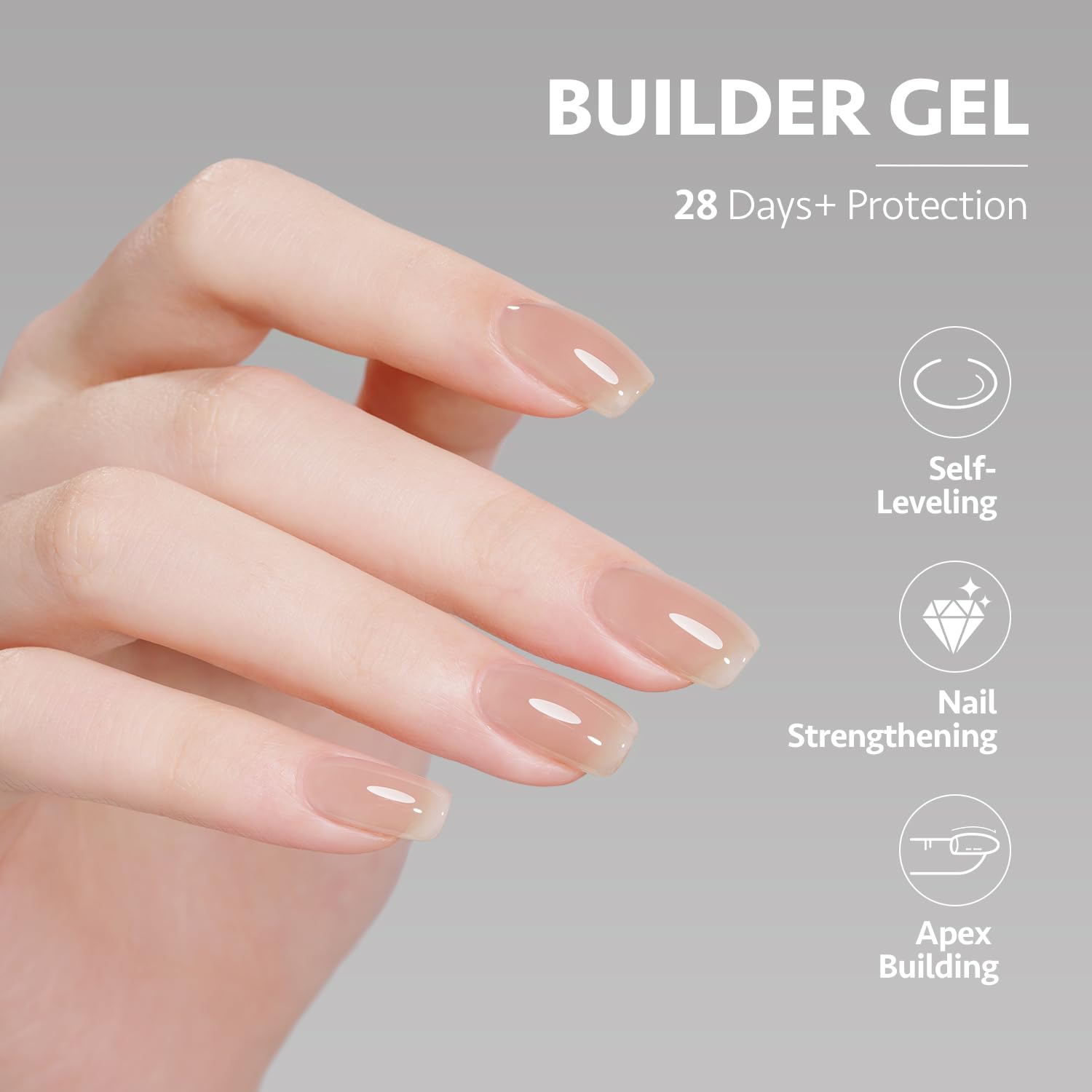 GAOY Builder Gel natural nail extensions for daily wear