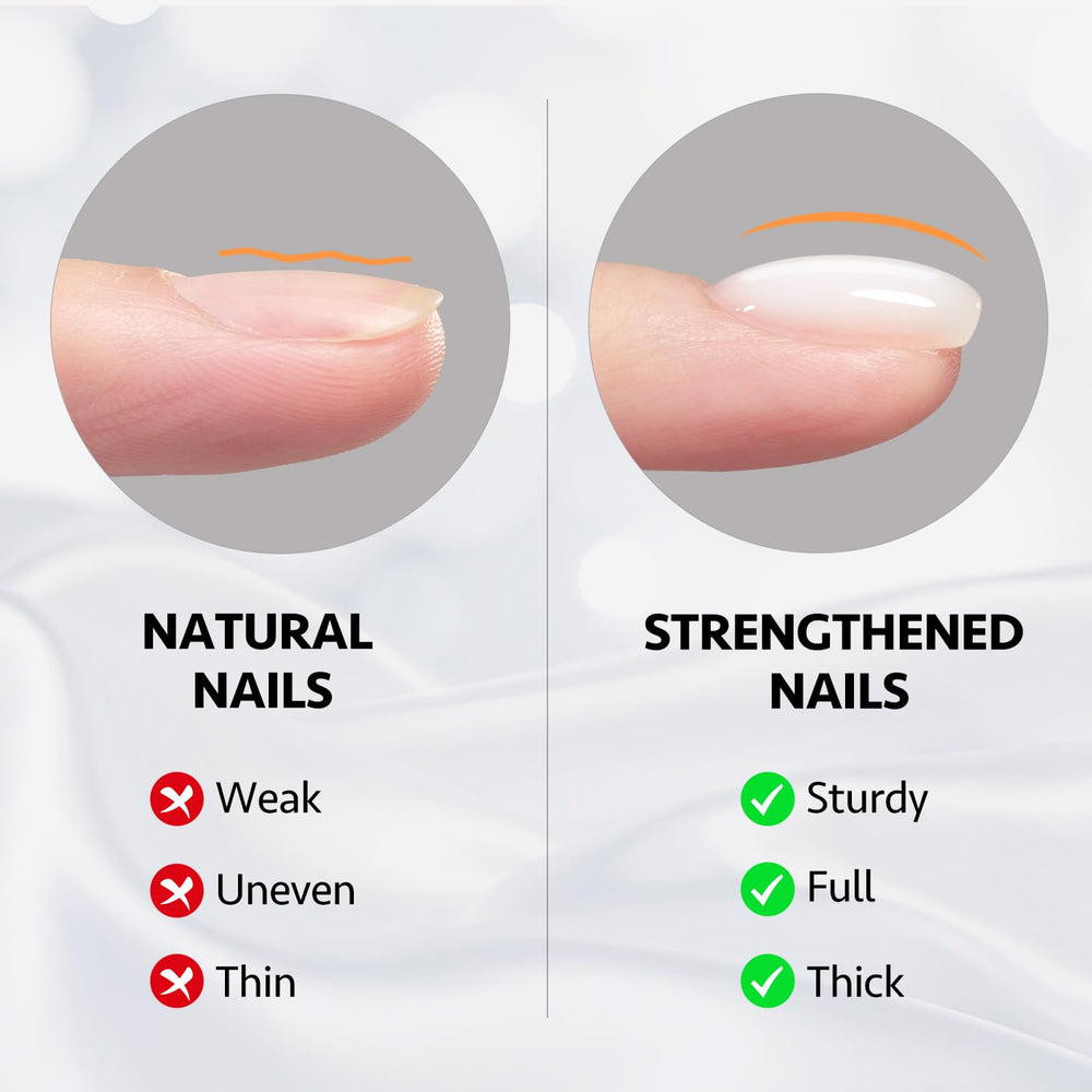 GAOY builder gel self-leveling application for smooth nail extensions.
