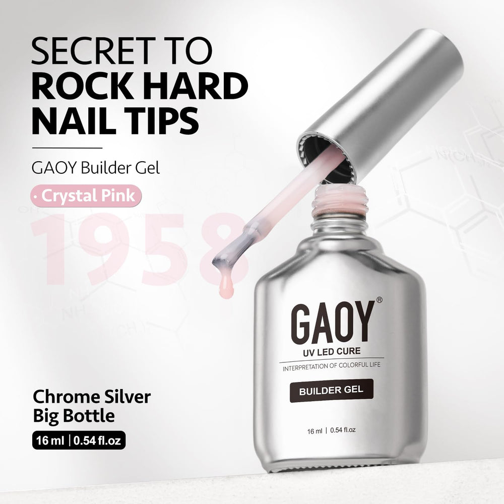 GAOY builder gel cures under UV lamp in about 60 seconds.