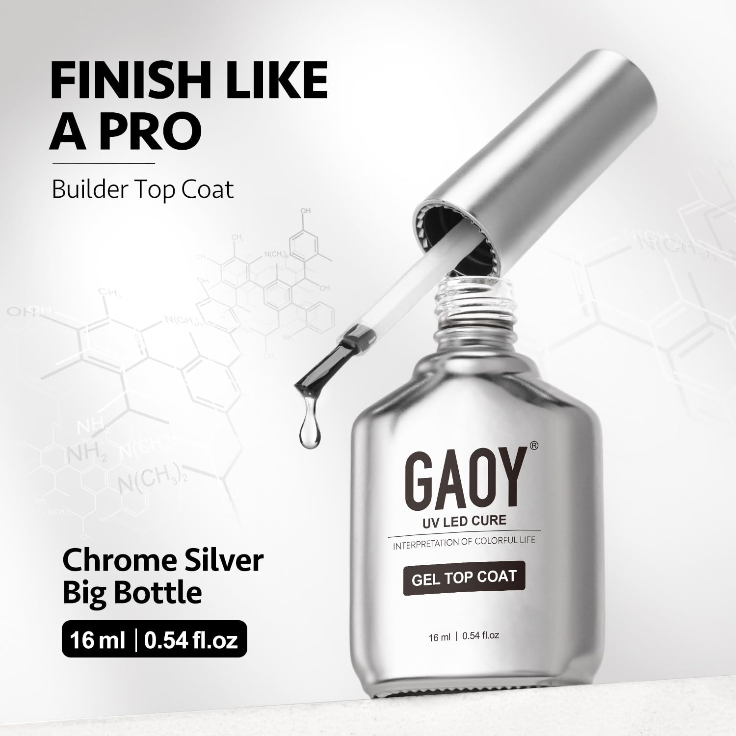 GAOY Builder Top Coat Gel is ideal for quick, glossy gel manicures.