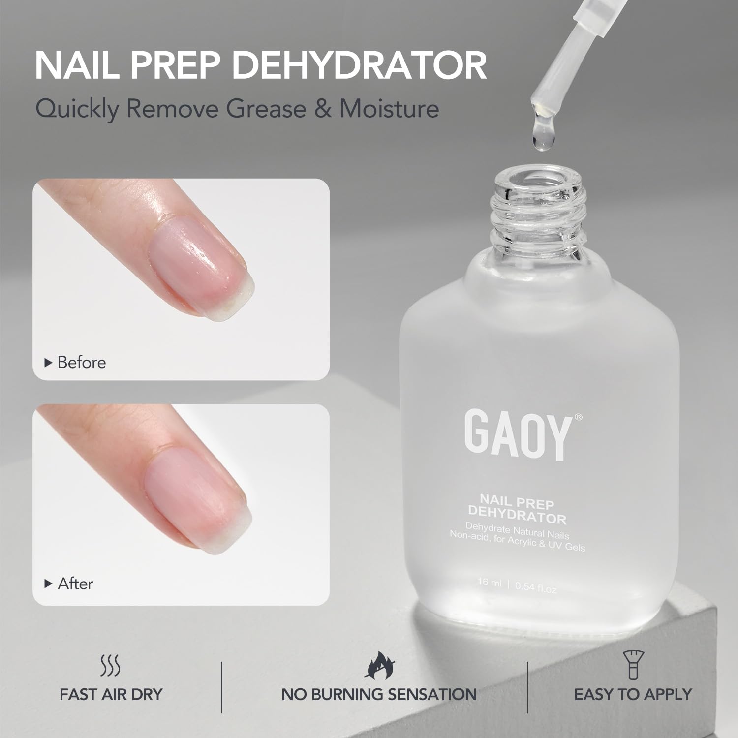 GAOY capa-base gel, base sólida para un color duradero y brillo.