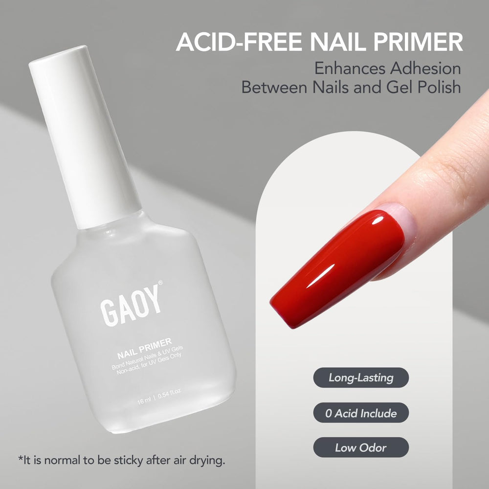 GAOY capa-top gel, brillo claro y resistente que mantiene el color intacto tras el curado.