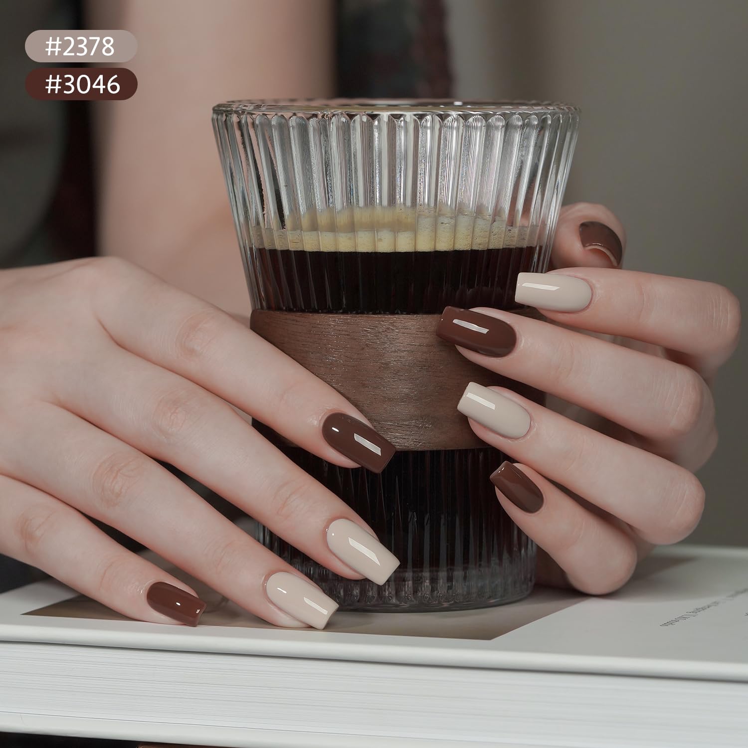 GAOY caramel gel polish bottle in warm tone for versatile nails.