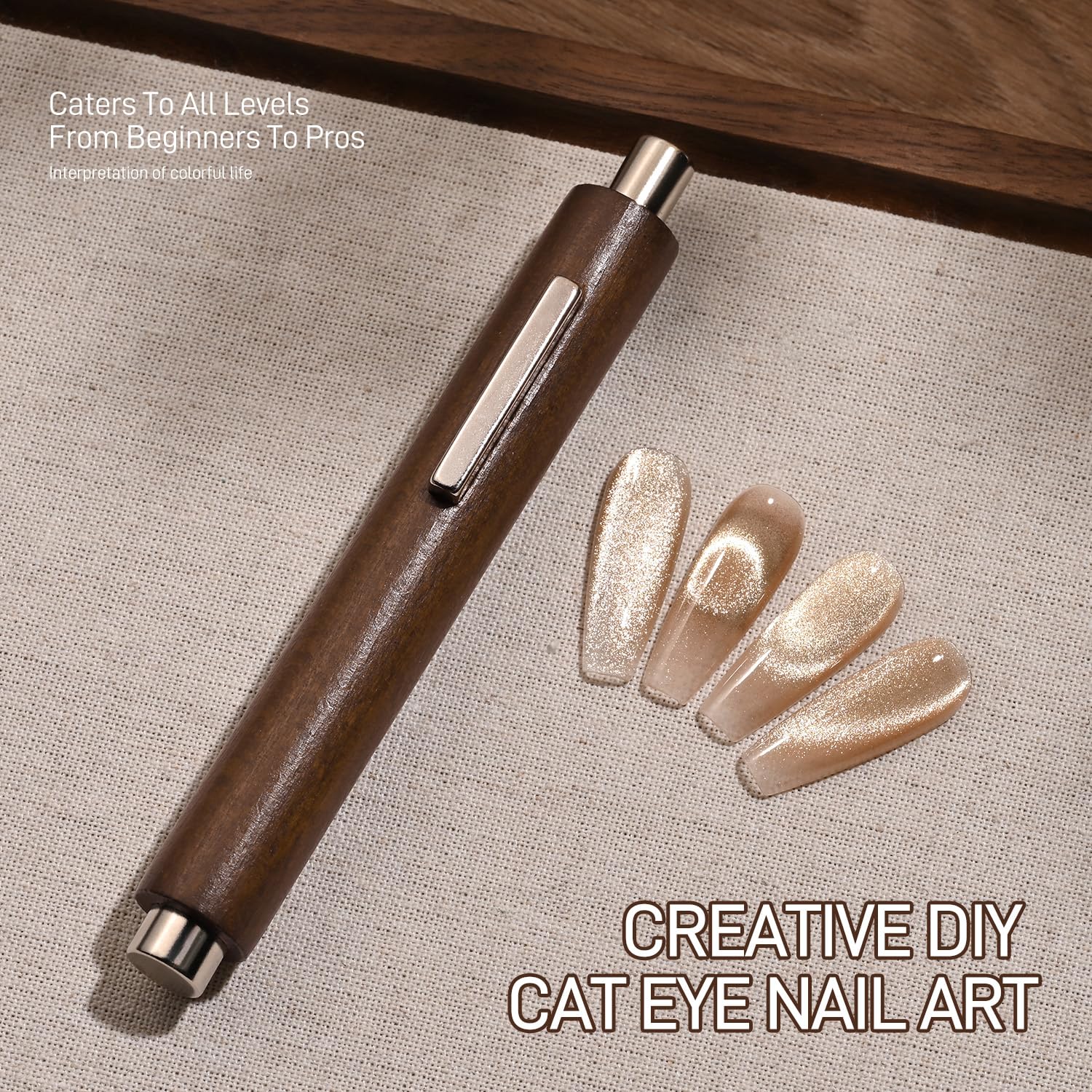 GAOY cat eye magnet held in hand for comfortable DIY nail art sessions.