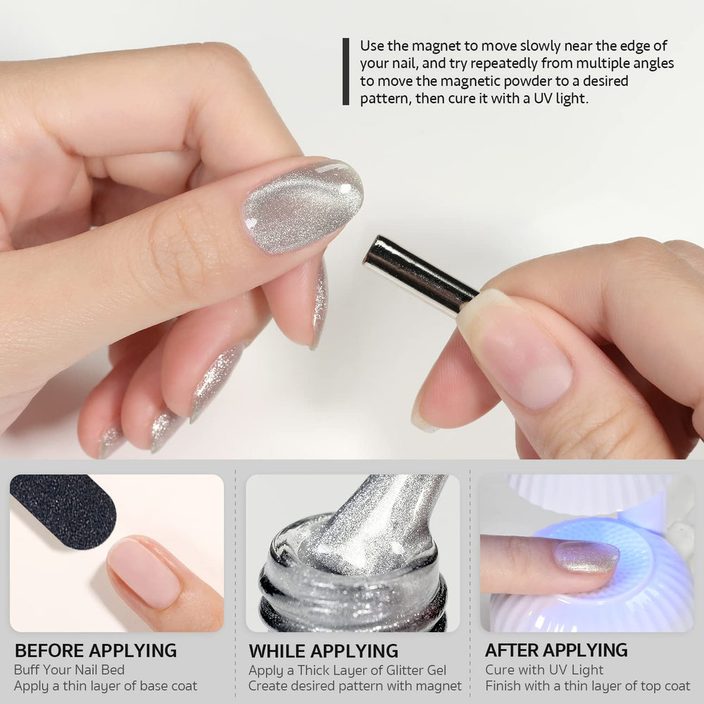 GAOY cat eye magnet creating customizable patterns for at-home nail art