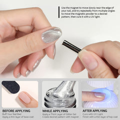 GAOY cat eye magnet creating customizable patterns for at-home nail art