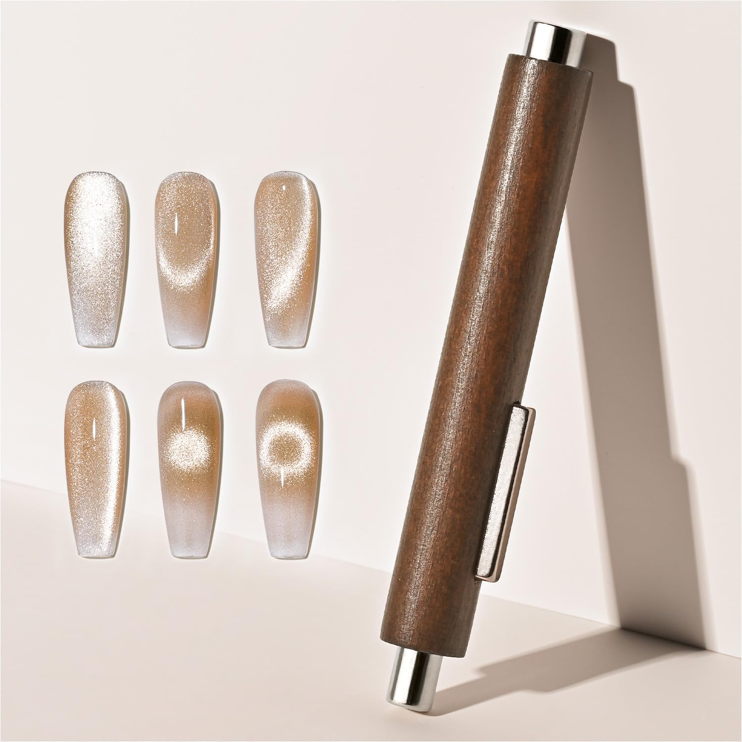 GAOY cat eye magnet with thin cylindrical head for precise line patterns in home nail art.