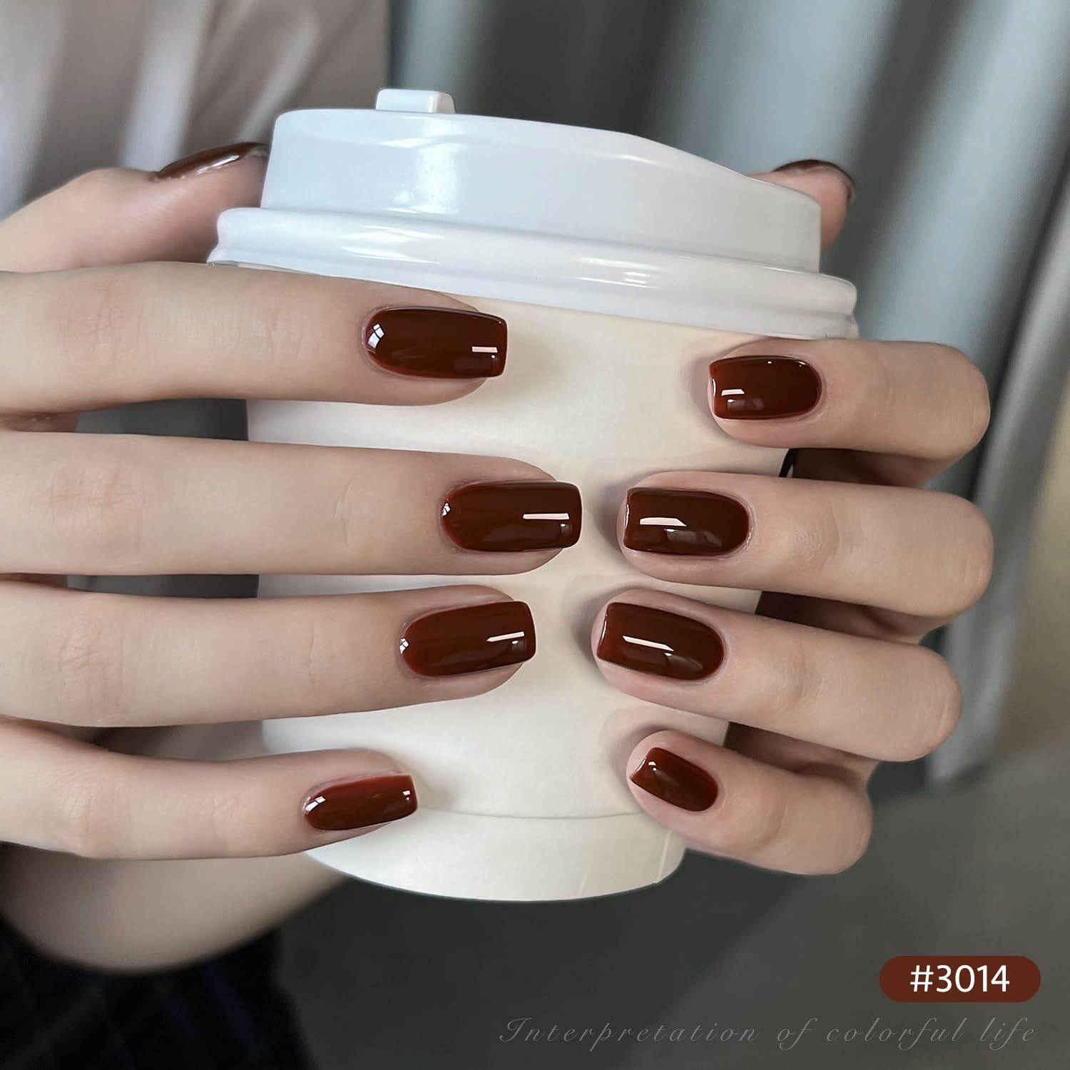 GAOY chocolate gel polish bottle offering rich color for chic looks.