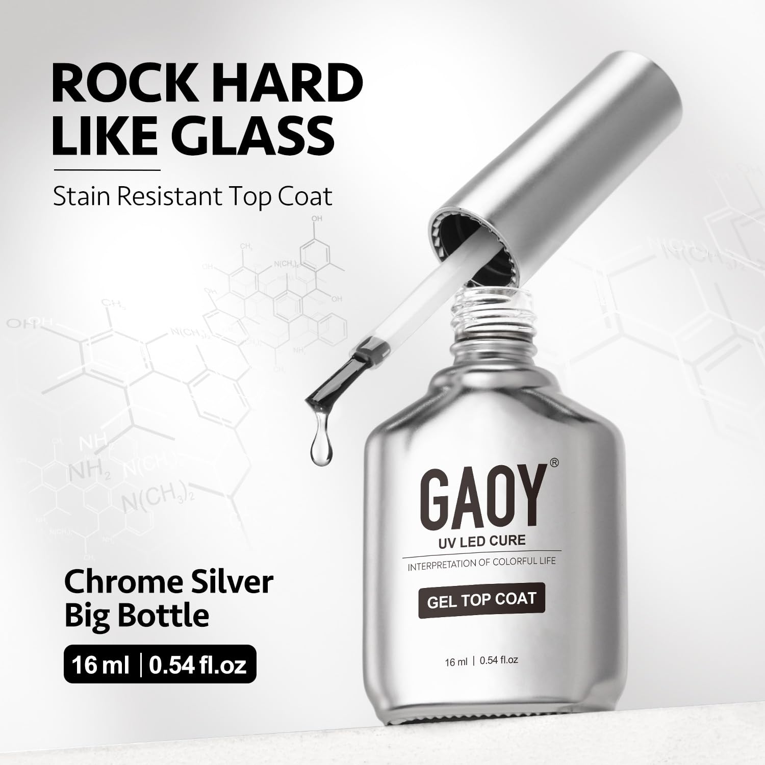 GAOY chrome-silver bottle design adds a premium look to your toolkit.