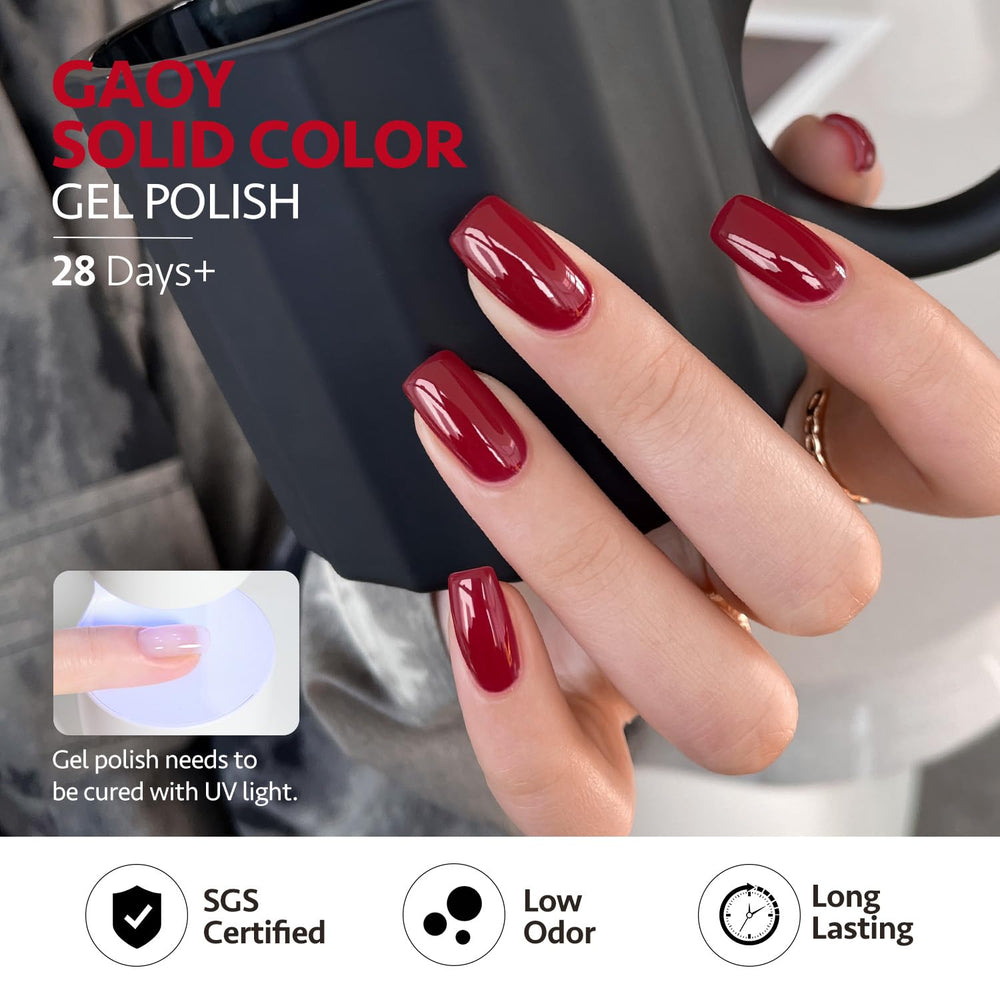 GAOY Colección Bayas, curado rápido en 60 segundos para manicura en casa.
