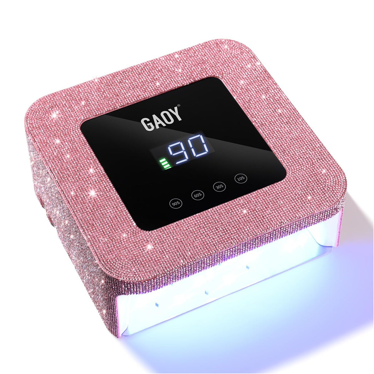 GAOY cordless UV LED nail lamp front view for sleek gel curing at home.