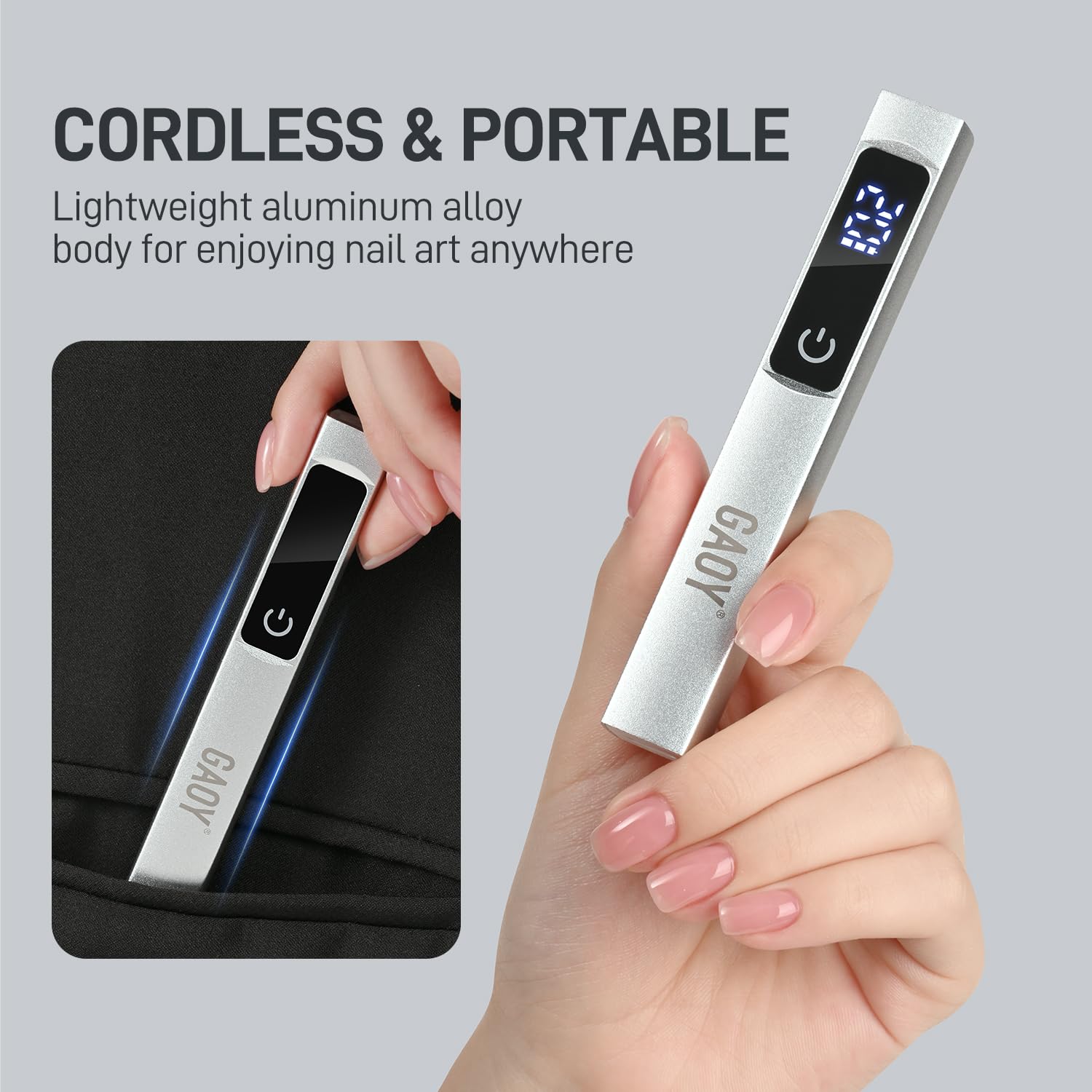 GAOY matte silver finish for a sleek manicure station