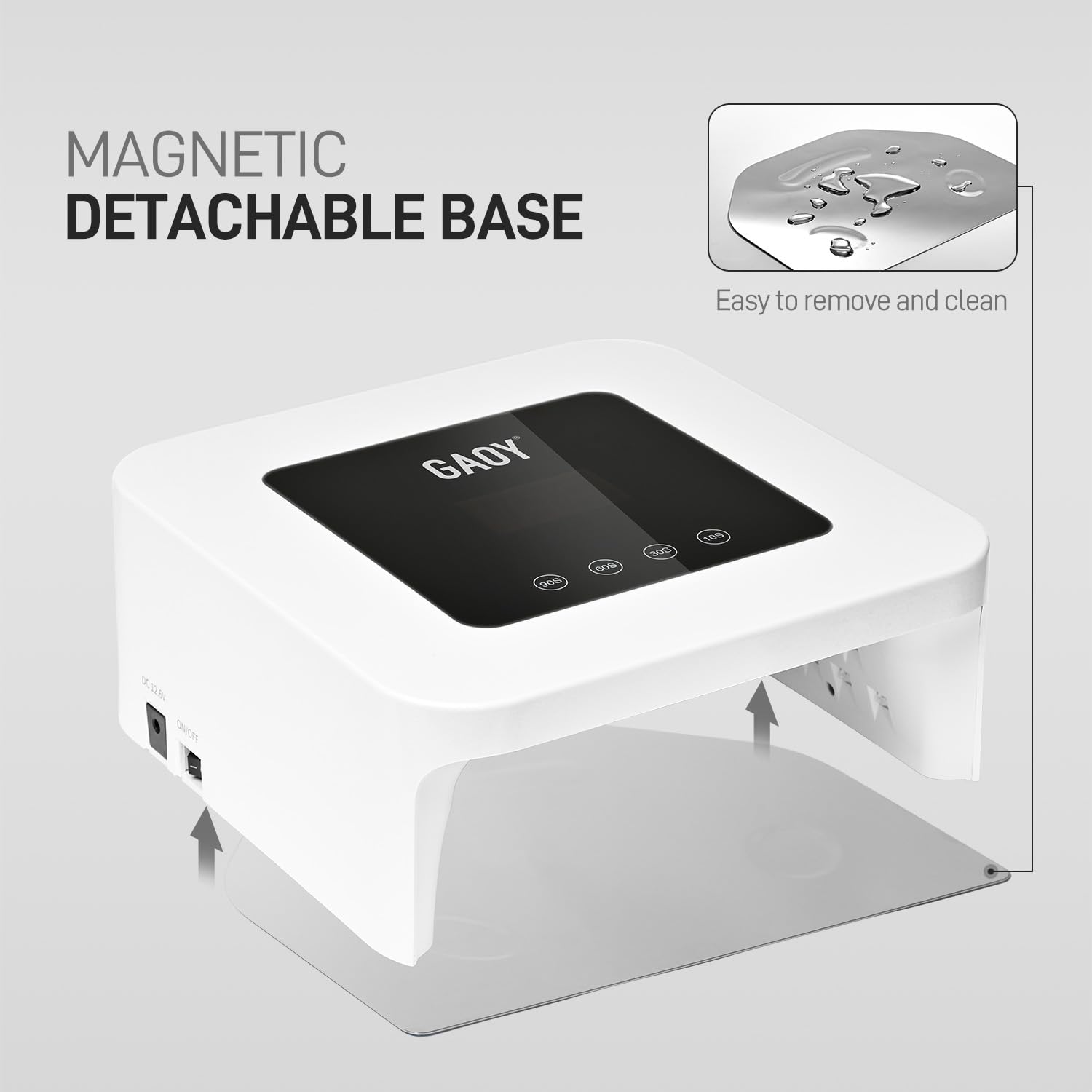 GAOY sensitive mode reduces power for delicate nail sessions.
