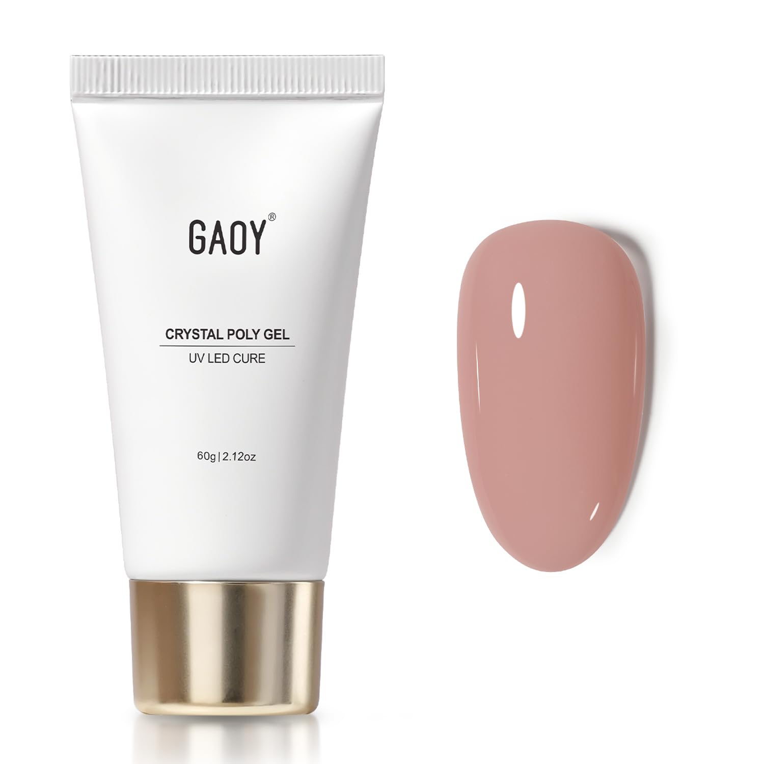 GAOY gel poligel cristal: consistencia media para modelar uñas con suavidad.