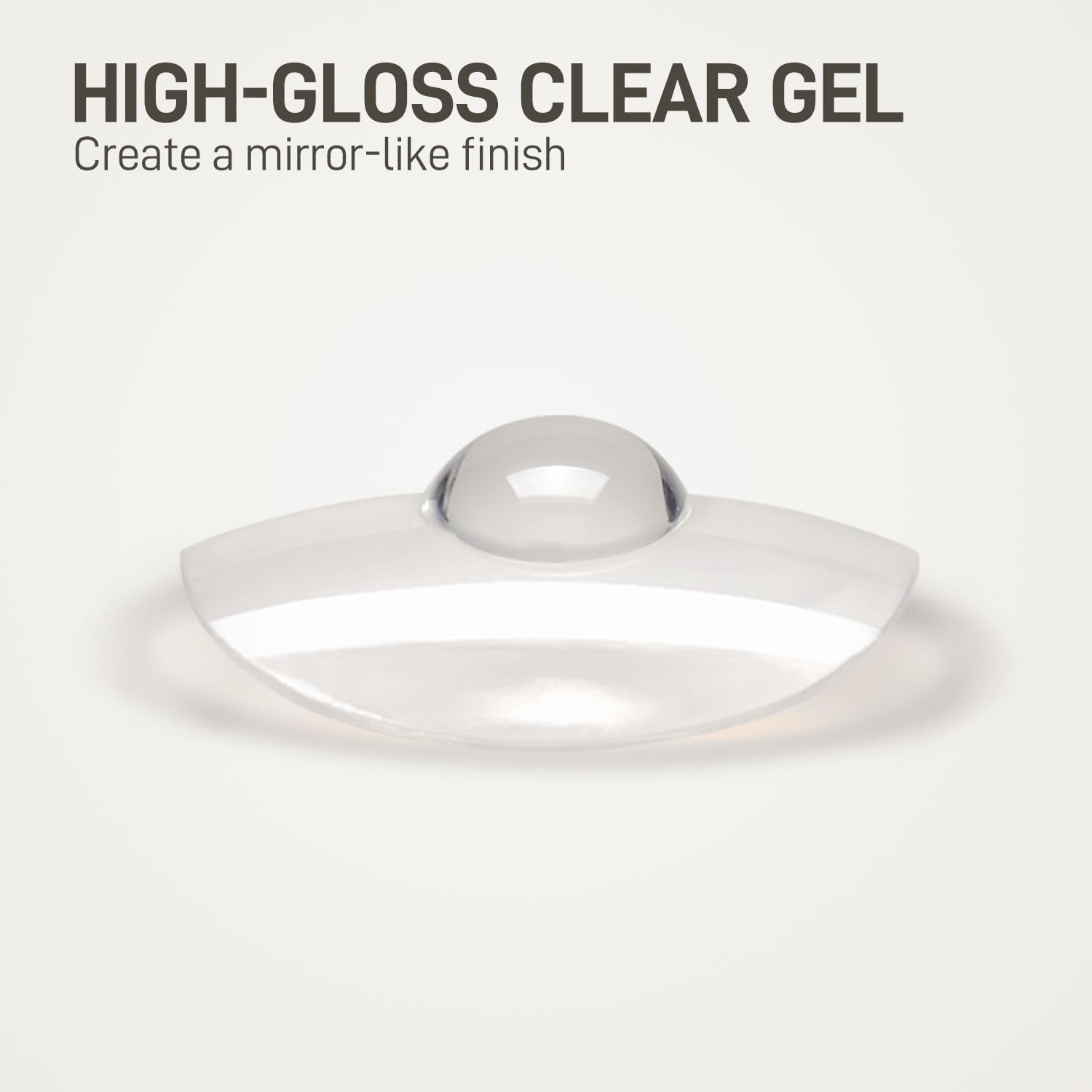 GAOY capa superior de gel cristal, curado en UV 60 segundos para uñas brillantes.