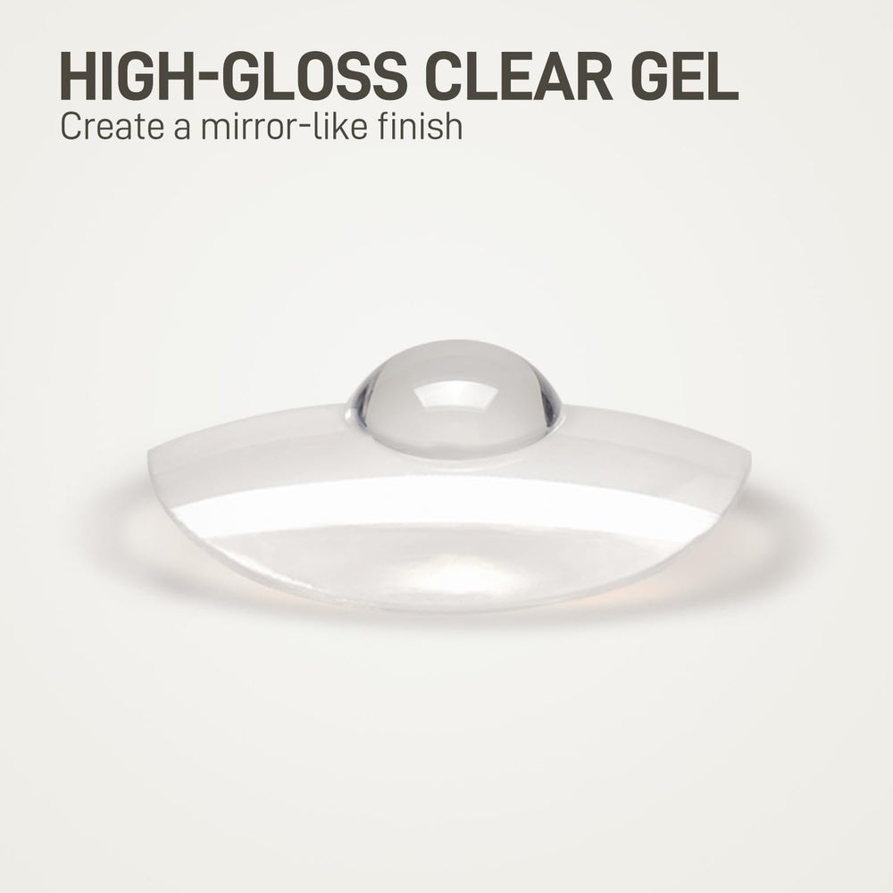 GAOY capa superior de gel cristal, curado en UV 60 segundos para uñas brillantes.