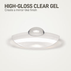 GAOY capa superior de gel cristal, curado en UV 60 segundos para uñas brillantes.