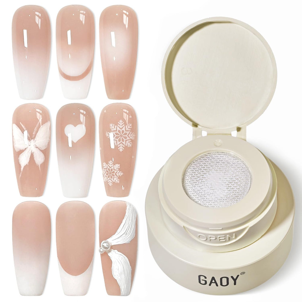 GAOY Cushion Ombre Gel en uso para degradado suave en uñas