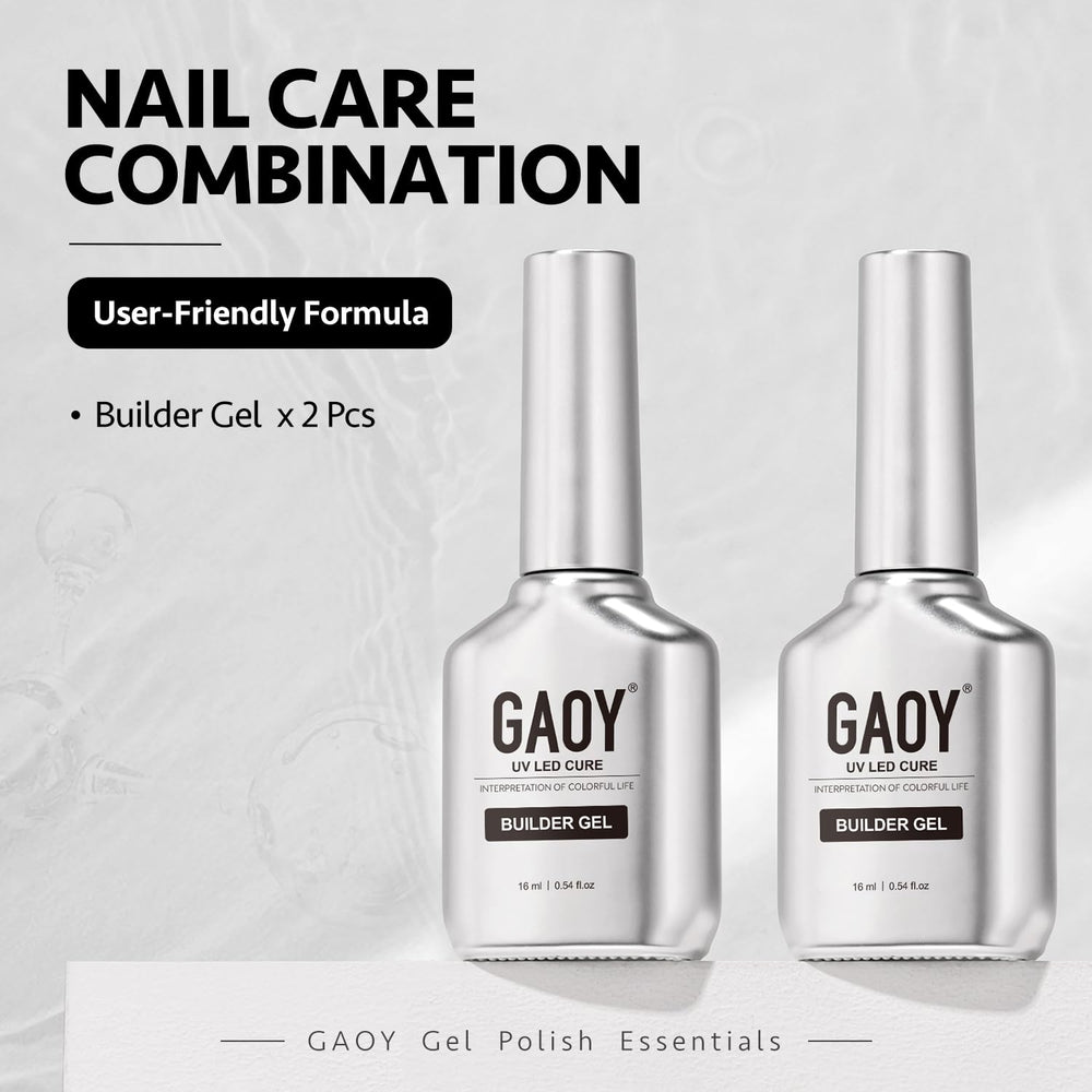 GAOY dos frascos de 16 ml con diseño metálico, kit completo para uñas.