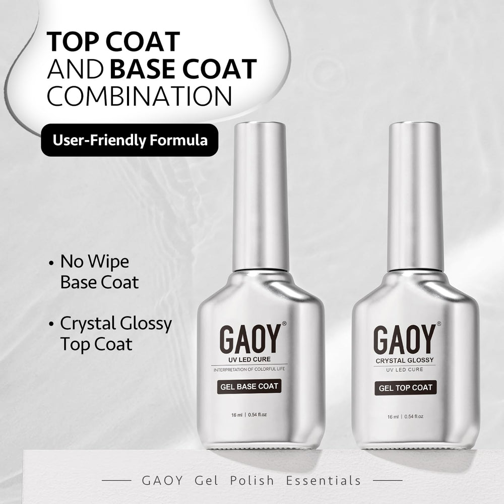 GAOY Duo-pack of 16ml bottles for convenient at-home gel nails.