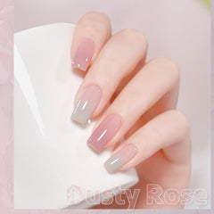 GAOY Dusty Rose shade swirl highlights translucent gel depth for elegant manicures