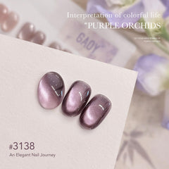 GAOY Esmalte Gel Brillo Holográfico Violeta 3138, ideal para arte de uñas brillante