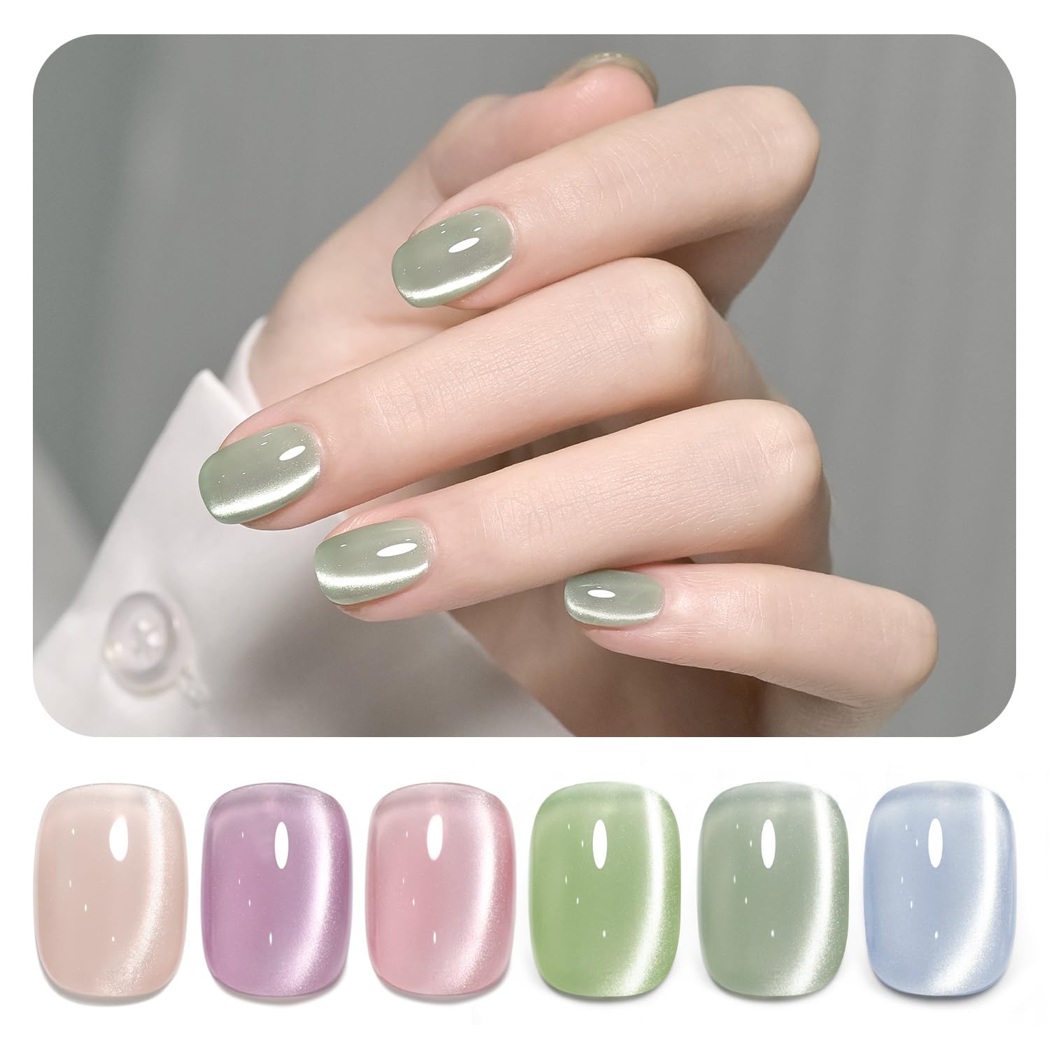 GAOY es esmalte gel Cat Eye con imán para crear patrones únicos en uñas.
