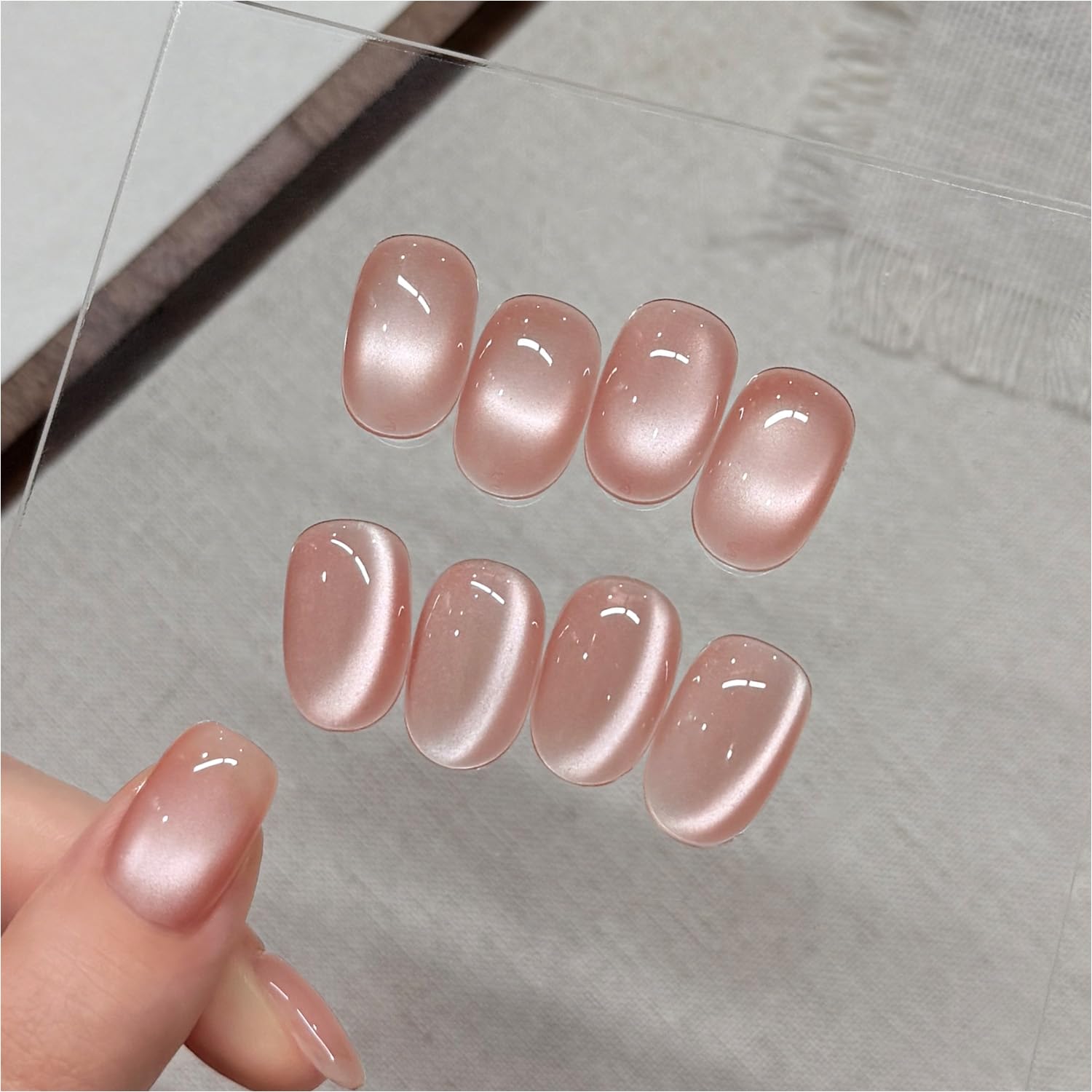 GAOY esmalte gel ojo de gato rosa; brillo duradero para uñas.
