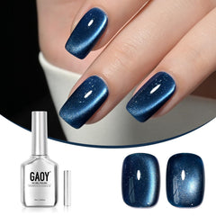 GAOY esmalte gel con efecto ojo de gato azul profundo 2929, acabado deslumbrante