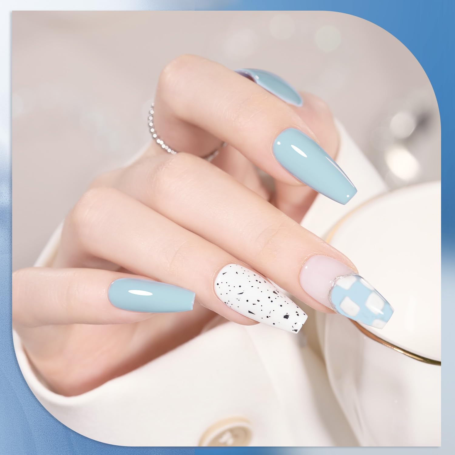 GAOY esmalte gel gris claro para uñas elegantes