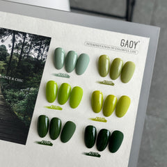 GAOY esmalte gel menta verde mate, ideal para un look minimalista.