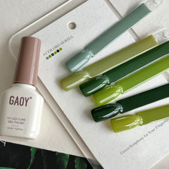 GAOY esmalte gel musgo verde brillo, acabado elegante y duradero.