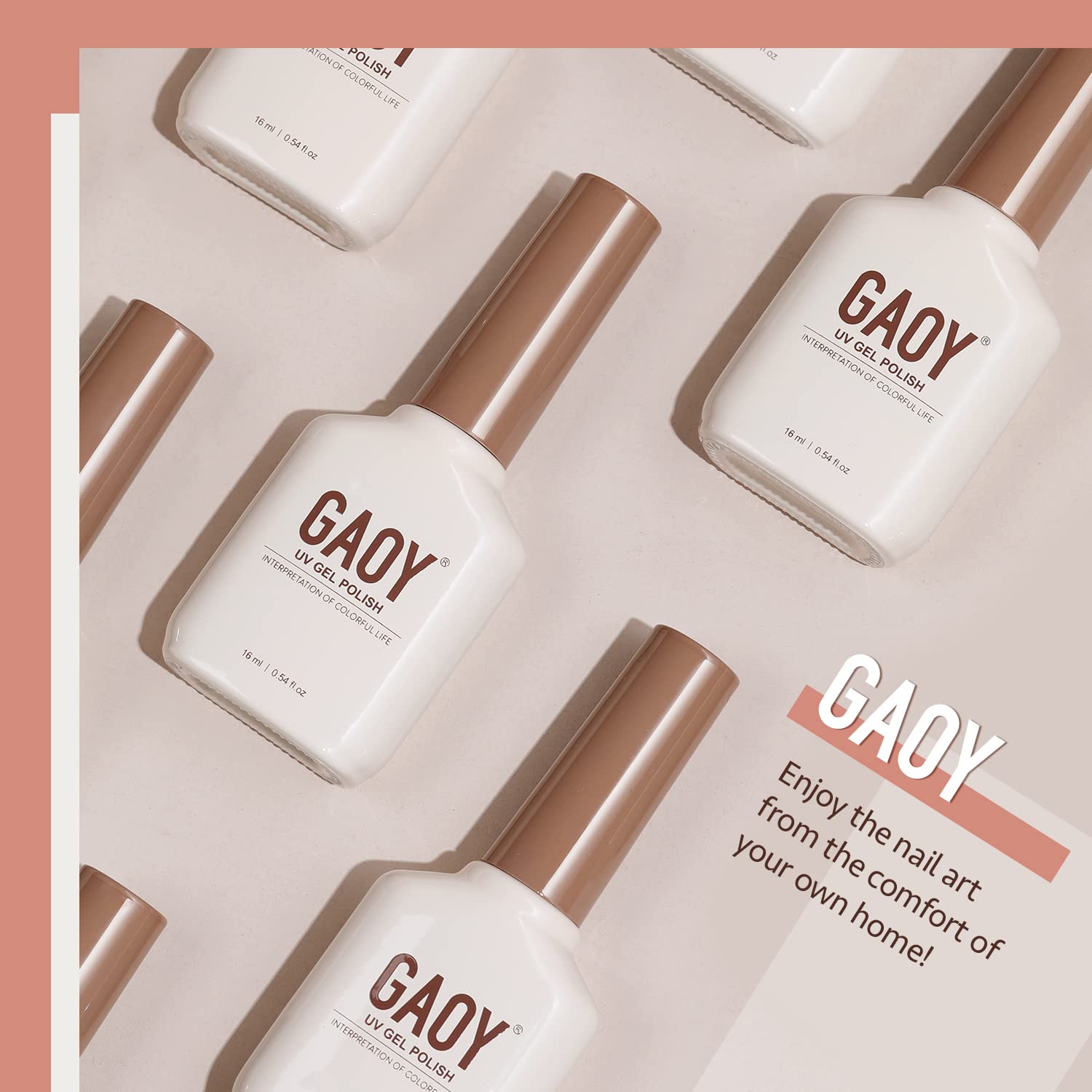 GAOY color nude natural aporta discreción para arte de uñas suave
