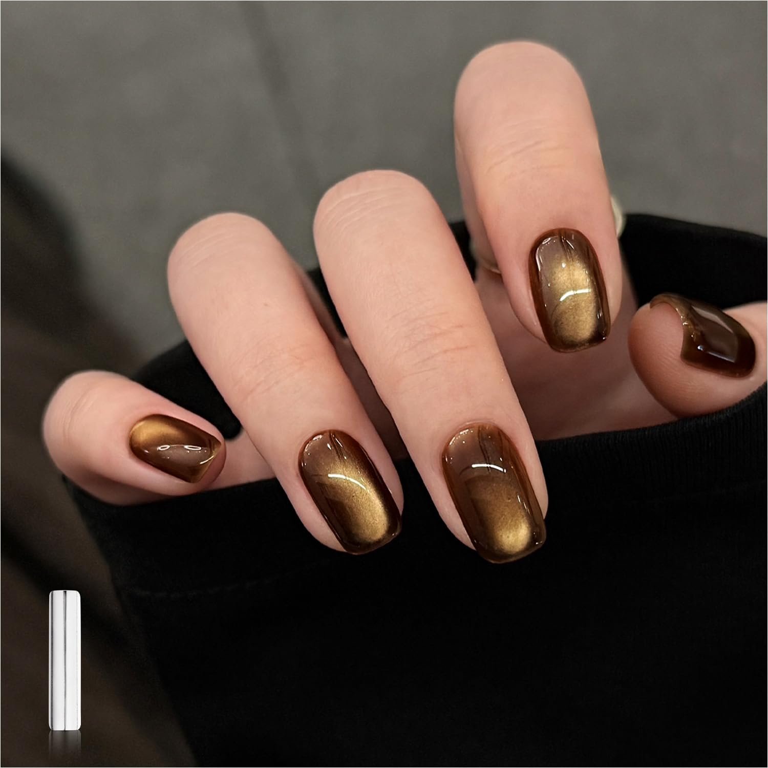 GAOY esmalte gel ojo de gato marrón 3092 con efecto tridimensional para uñas