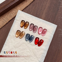 GAOY esmalte gel ojo-gato dorado, brillo suave para celebrar.