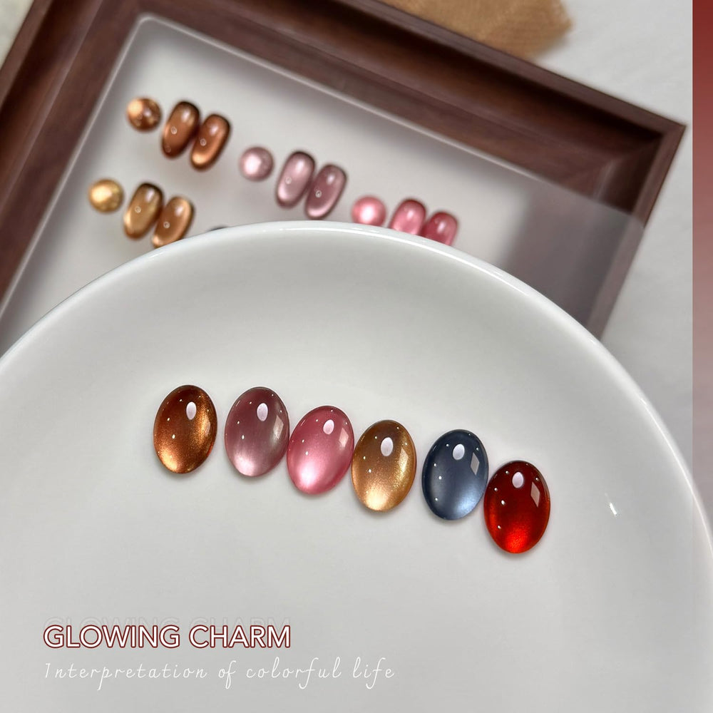 GAOY esmalte gel ojo-gato rojo, color intenso para uñas llamativas.