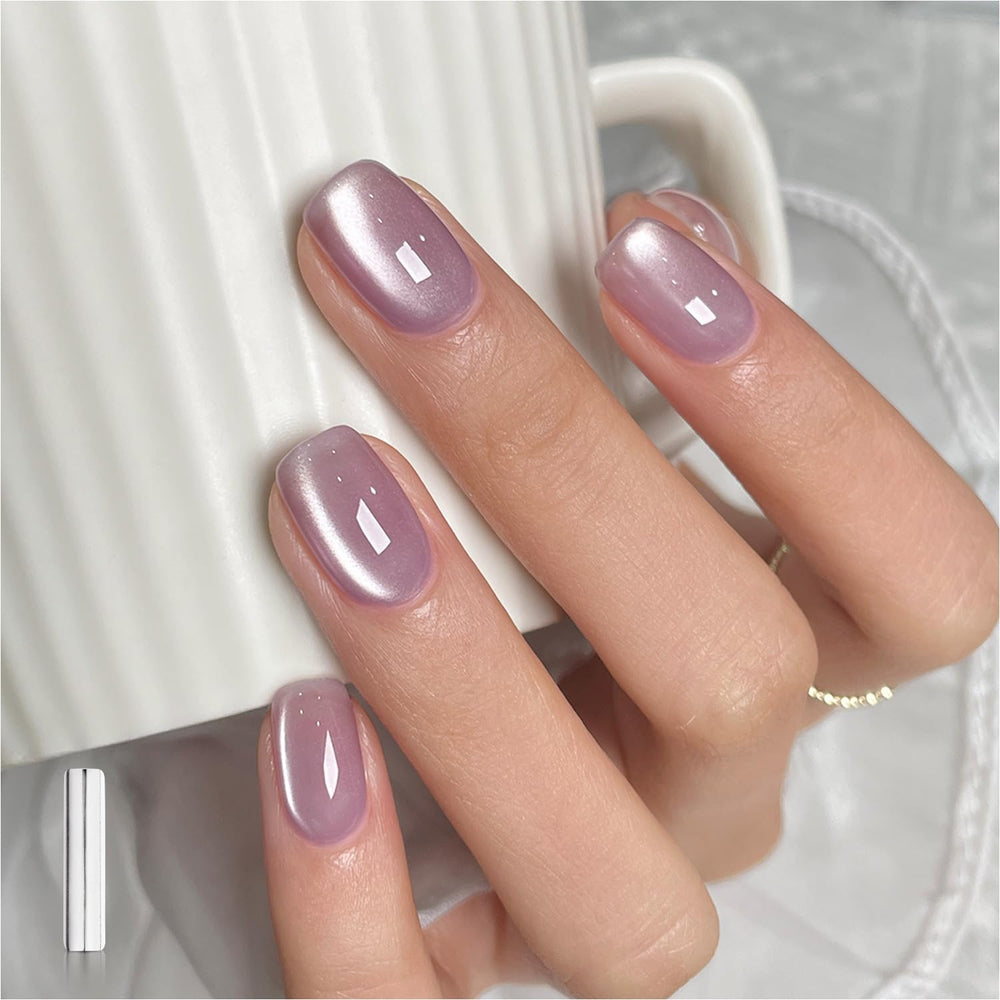 GAOY Esmalte gel ojo de gato morado con imán para crear patrones en casa.