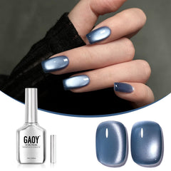 GAOY esmalte gel ojos-gato azul con brillo intenso para uñas llamativas