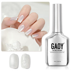 GAOY esmlate gel perlado en bote para brillo intenso en uñas