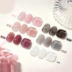 GAOY esmalte gel translúcido rosa para looks naturales y brillo