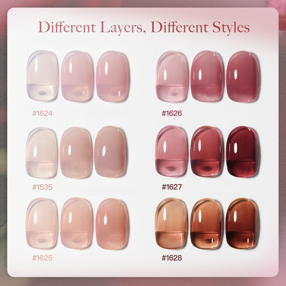 GAOY Rose Garden Jelly Gel: aplicación suave para uñas limpias y brillantes.