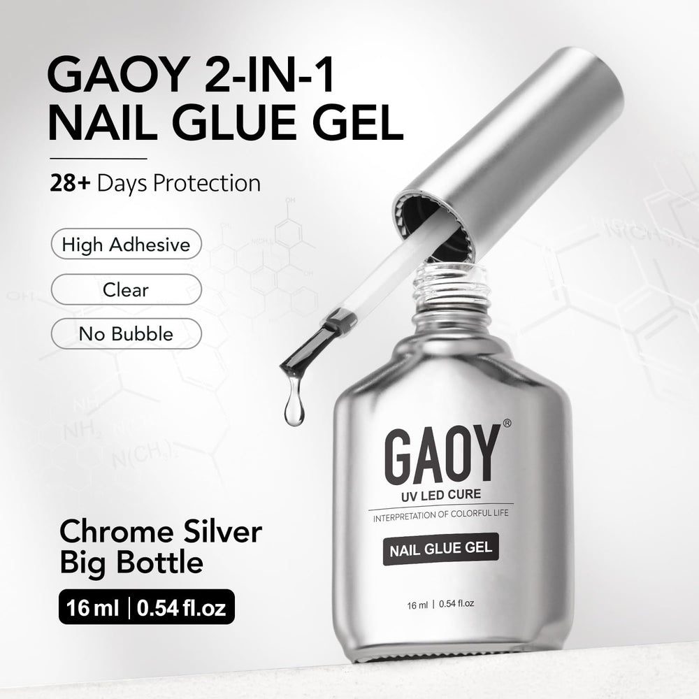 GAOY extensión de uñas en casa con resultados potenciales y control.