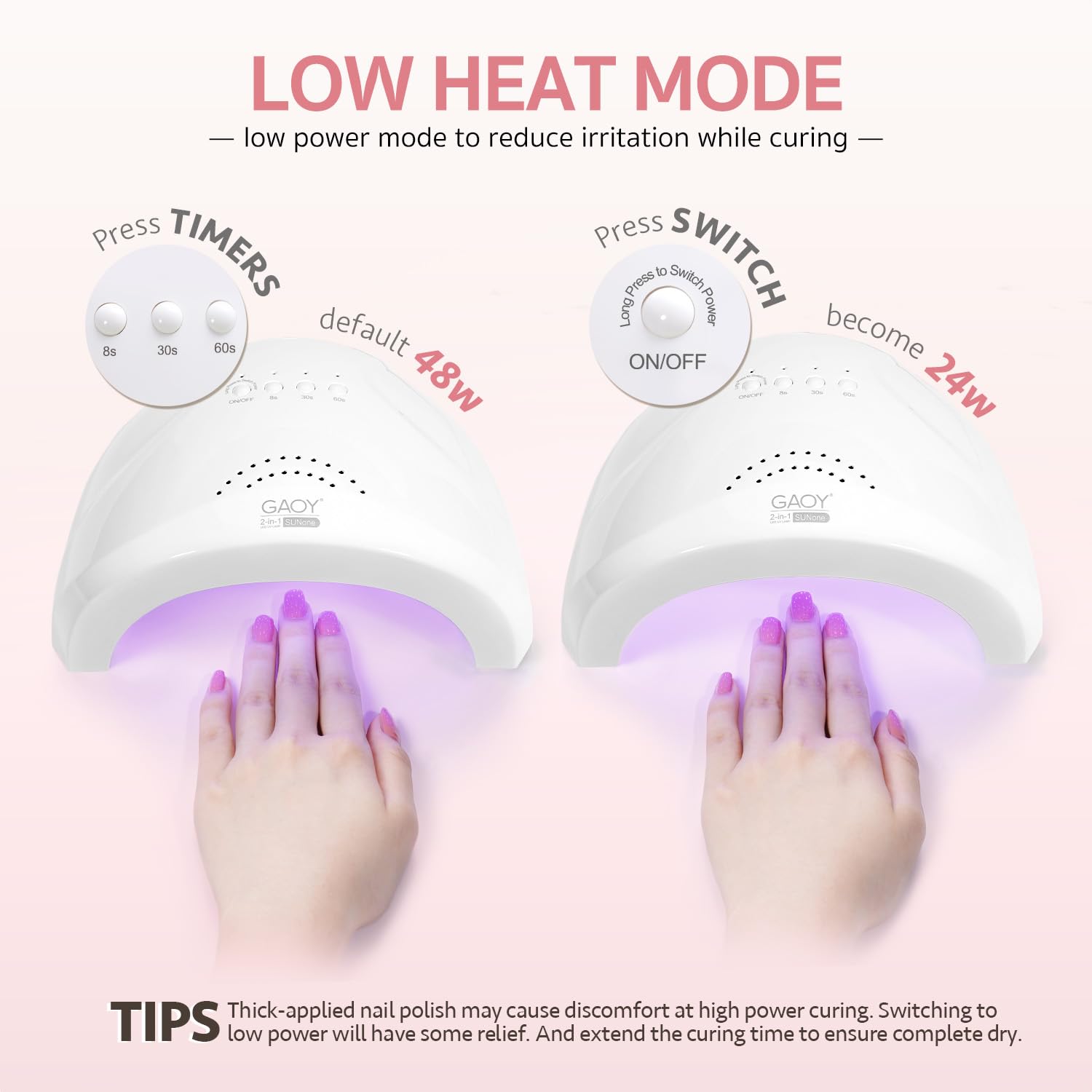 GAOY lamp durable housing and compact footprint ideal for studios and salons.