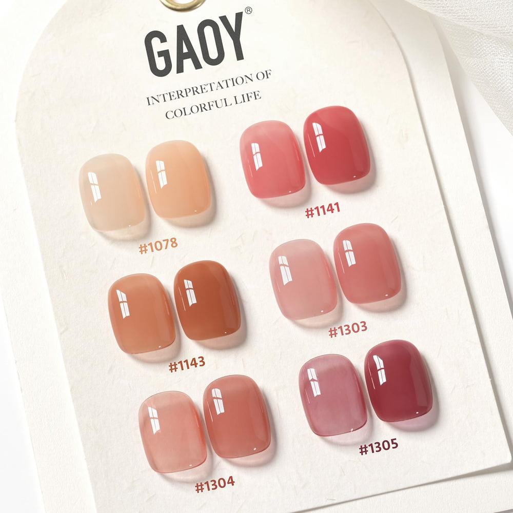 GAOY gel burdeos: muestra de colores para arte de uñas versátil.